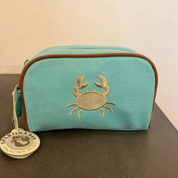 Spartina 449 Handbags - Spartina Teal Travel Pouch - Crab